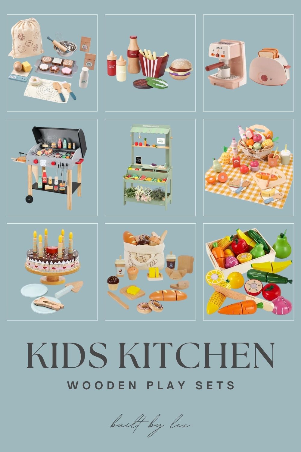 Kids Wooden Kitchen Play Sets