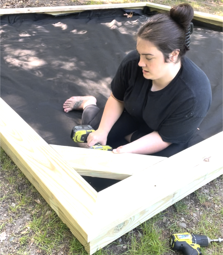 DIY Oversized Kids Sandbox